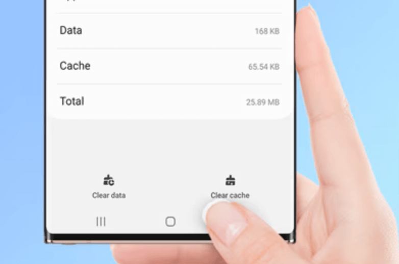 clear app data and cache